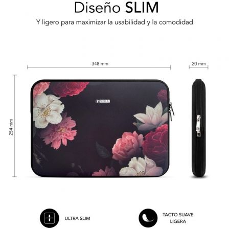 Subblim Trendy Sleeve Neo Flowers para portátiles de 13,3-14 pulgadas, Multicolor